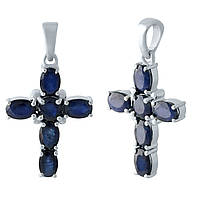 Срібний хрестик Proba із сапфіром 3.593ct (1966662)