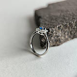 Срібне кільце Proba із сапфіром nano 0.32ct, вага виробу 1,95 г (2188919) 17 розмір, фото 2