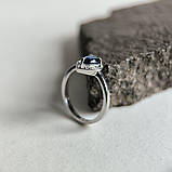 Срібне кільце Proba із сапфіром nano 0.588ct, вага виробу 2,24 г (2188957) 18 розмір, фото 2