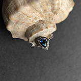 Срібне кільце Proba із сапфіром nano 0.588ct, вага виробу 2,24 г (2188957) 18 розмір, фото 3