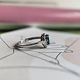 Срібне кільце Proba із сапфіром nano 0.588ct, вага виробу 2,24 г (2188957) 18 розмір, фото 5