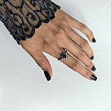 Срібне кільце Proba із сапфіром nano 0.588ct, вага виробу 2,24 г (2188957) 18 розмір, фото 6