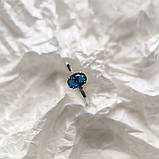 Срібне кільце Proba із сапфіром nano 0.597ct, вага виробу 1,73 г (2188995) 18.5 розмір, фото 3