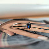 Срібне кільце Proba із сапфіром nano 0.597ct, вага виробу 1,73 г (2188995) 18.5 розмір, фото 5