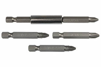 Набір біт ударних PHILLIPS PH2, POZIDRIV PZ2 GUT Mechanic, 5 шт. (IBS15005)