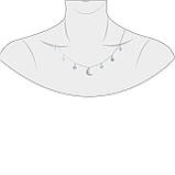 Срібне кольє Proba з без каменів, вага виробу 3,1 гр (1966891) 450480 розмір, фото 2