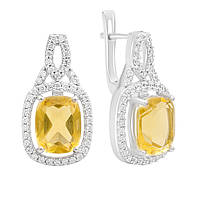 Срібні сережки Proba з цитрином nano 6.362ct (2170488)