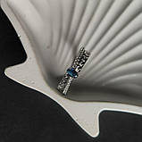 Срібне кільце Proba із сапфіром nano 0.518ct, вага виробу 2,74 г (2189015) 16.5 розмір, фото 3