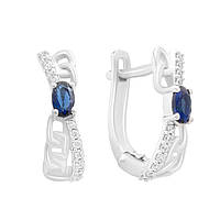 Срібні сережки Proba із сапфіром nano 0.638ct (2189022)