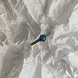 Срібне кільце Proba із сапфіром nano 0.536ct, вага виробу 1,85 г (2189053) 17 розмір, фото 3