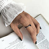 Срібне кільце Proba із сапфіром nano 0.536ct, вага виробу 1,85 г (2189053) 17 розмір, фото 7