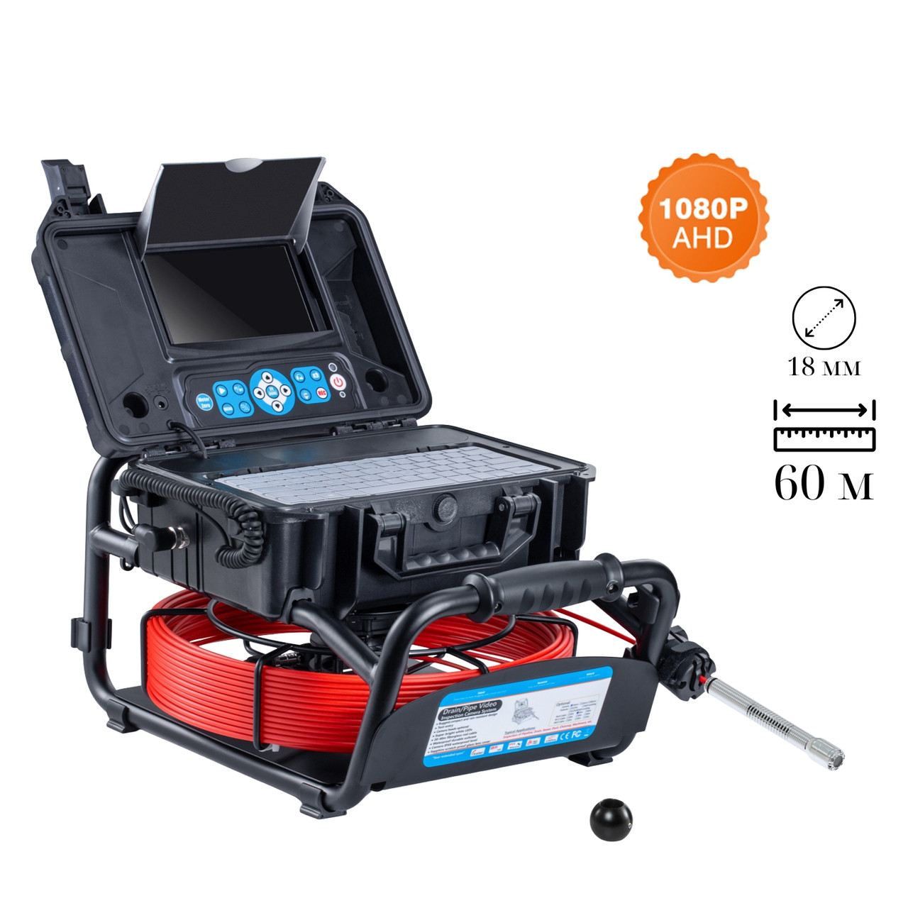 Бороскоп (камера 18мм AHD, 60м кабель) TVBTech 3499F1860