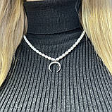 Срібне кольє Proba з натуральними перлами баричним, вага виробу 15,21 гр (2109327) 400450 розмір, фото 2