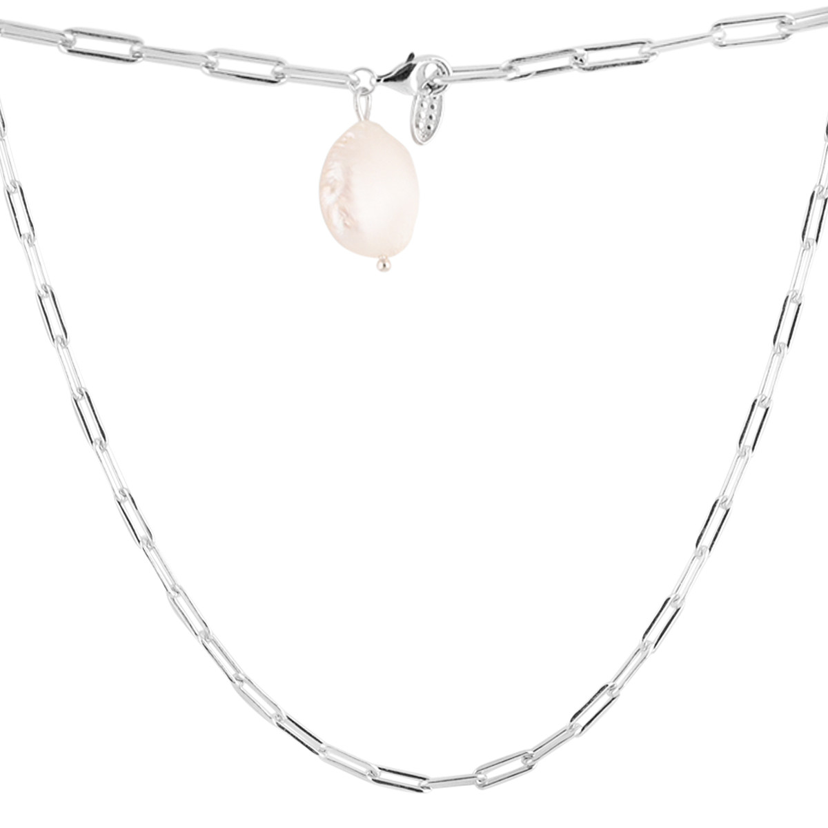 Срібне кольє Proba з натуральними перлами барочним, вага виробу 13,37 г (2109341) 500 розмір, фото 1