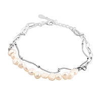 Срібний браслет Proba з натуральними перлами барочним, вага виробу 4,58 г (2109464) 1720 розмір