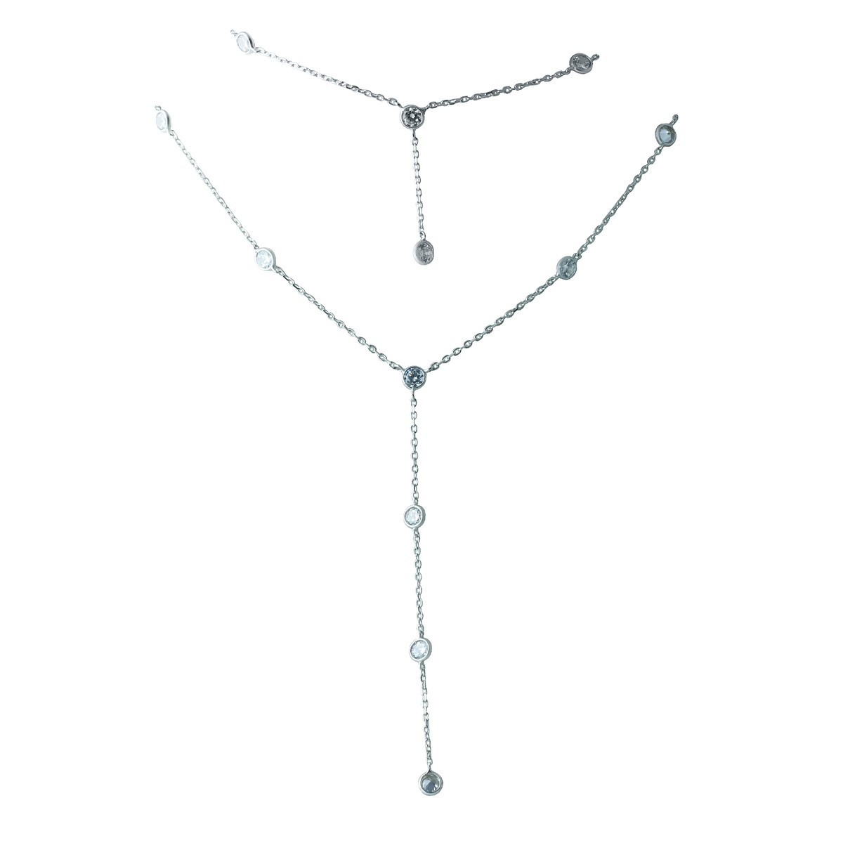 Срібне кольє Proba з фіанітами, вага виробу 5,05 г (1983072) 400450 розмір, фото 1