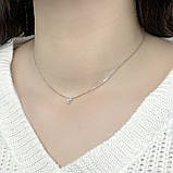 Срібне кольє Proba з фіанітами, вага виробу 2,43 г (1983164) 450500 розмір, фото 2