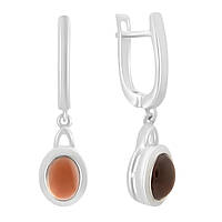 Срібні сережки Proba зі штучним гранатом nano (60002185)