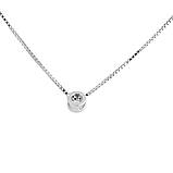 Срібне кольє Proba з фіанітами, вага виробу 1,2 г (210976130400 розмір, фото 2