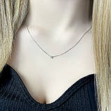 Срібне кольє Proba з фіанітами, вага виробу 1,2 г (210976130400 розмір, фото 3