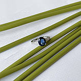 Срібне кільце Proba зі штучним танзанітом nano, вага виробу 3,02 г (2111696) 18 розмір, фото 3