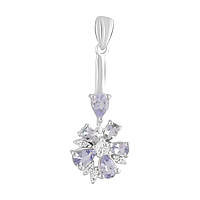 Срібна підвіска Proba з танзанітом 1.905ct, топазом білим (2115113)