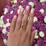 Срібне кільце Proba з цитрином nano 3.05ct, вага виробу 2,81 г (2171836) 17.5 розмір, фото 5