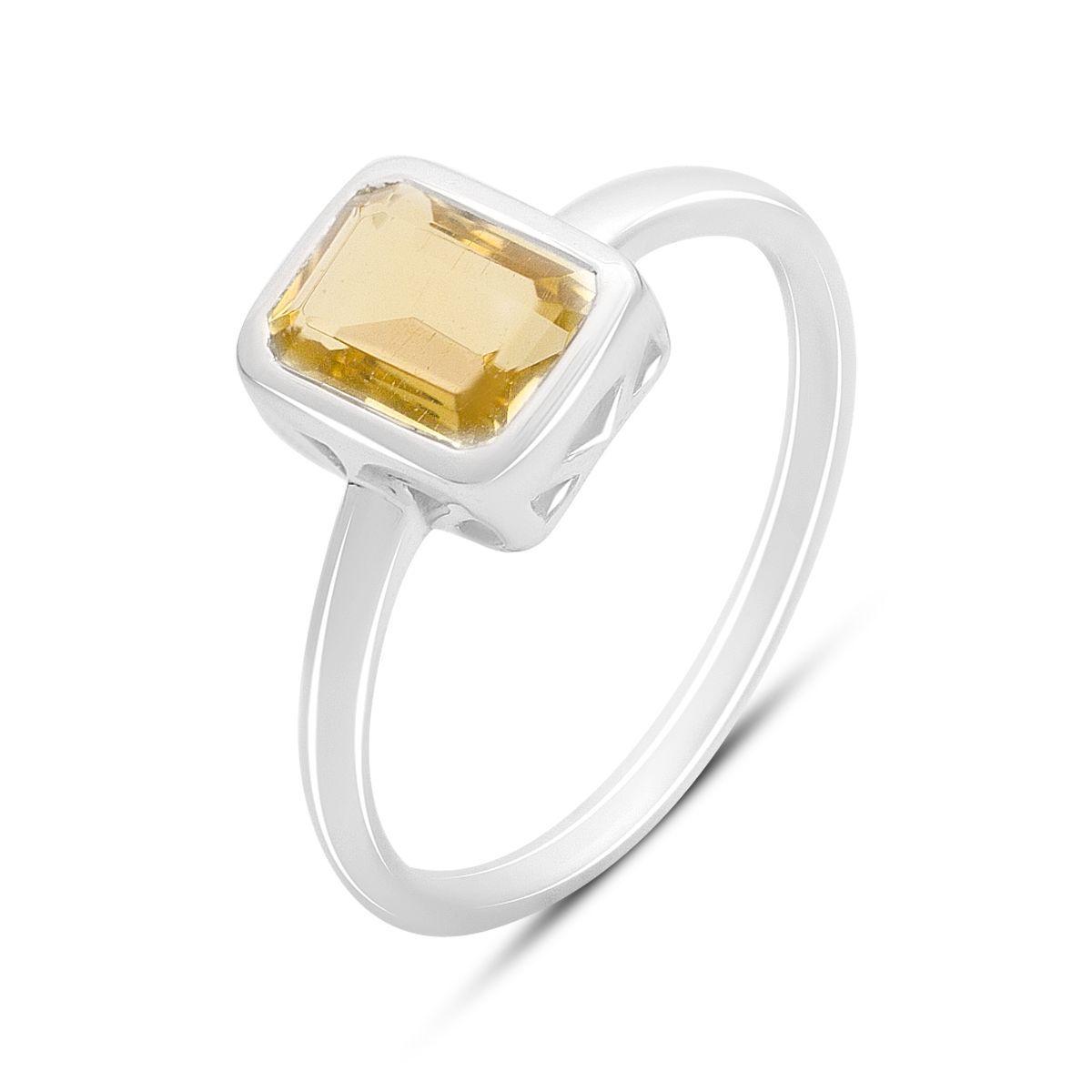 Срібне кільце Proba з цитрином nano 1.292ct, вага виробу 2,25 г (2171867) 18 розмір, фото 1