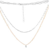 Срібне кольє Proba з натуральними перлами барочним, вага виробу 16,03 г (2115663) 450500 розмір