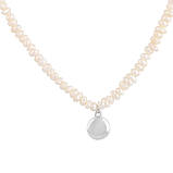 Срібне кольє Proba з натуральними перлами барочним, вага виробу 16,03 г (2115663) 450500 розмір, фото 2