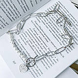 Срібне кольє Proba зі штучними перлами, вага виробу 26,33 г (2115670) 500 розмір, фото 4