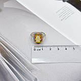 Срібне кільце Proba з цитрином nano, вага виробу 4,44 г (2171881) 17.5 розмір, фото 4