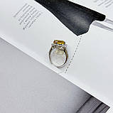 Срібне кільце Proba з цитрином nano, вага виробу 4,44 г (2171881) 17.5 розмір, фото 5