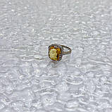 Срібне кільце Proba з цитрином nano, вага виробу 4,44 г (2171881) 17.5 розмір, фото 7