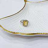 Срібне кільце Proba з цитрином nano, вага виробу 4,44 г (2171881) 17.5 розмір, фото 8