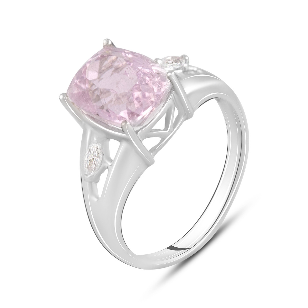 Срібне кільце Proba з натуральним Кунцитом 4.494ct, вага виробу 3,78 г (2116455) 17 розмір, фото 1