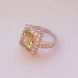 Срібне кільце Proba з цитрином nano 4.18ct, вага виробу 4,85 г (2117353) 16 розмір, фото 2