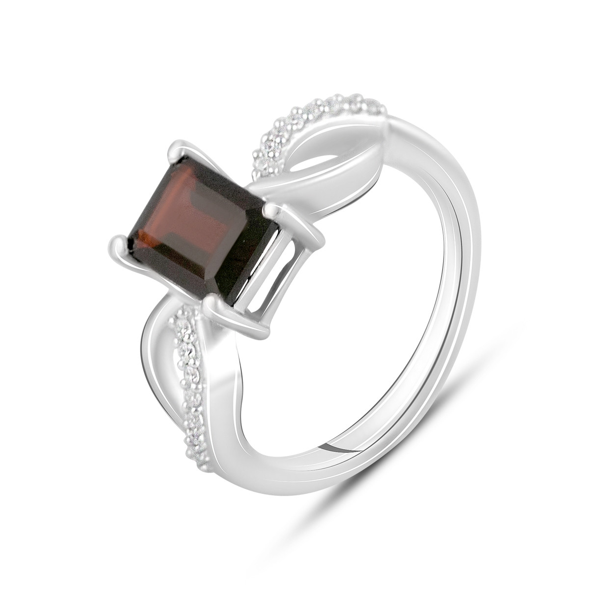 Срібне кільце Proba з натуральним гранатом 2.308ct, вага виробу 3,13 г (2117810) 17 розмір, фото 1