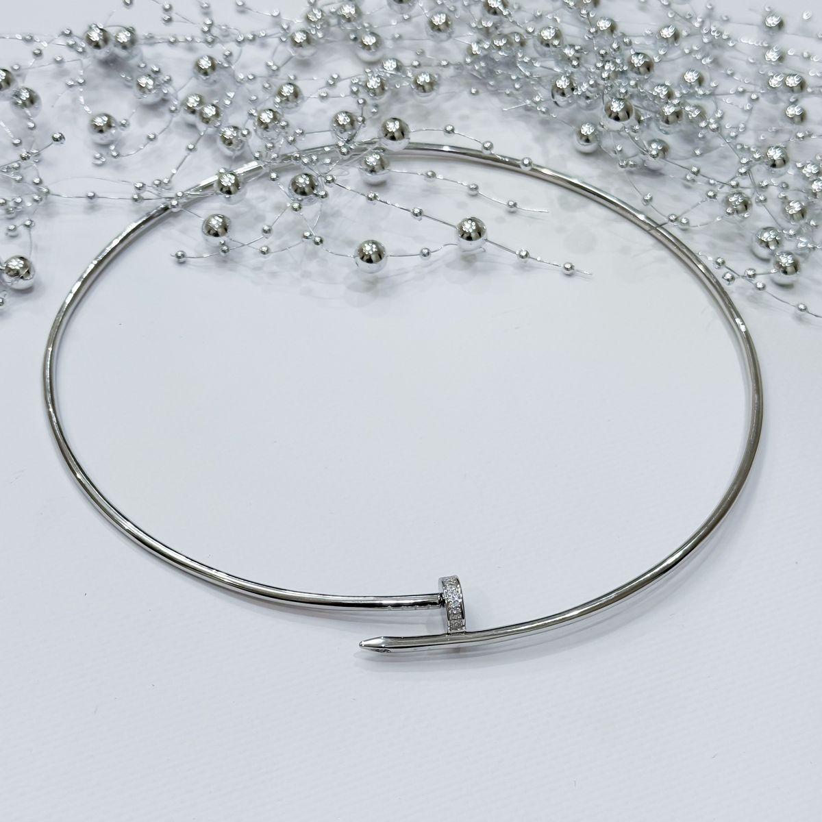 Срібне кольє Proba з фіанітами, вага виробу 39,27 г (2172048) 450 розмір, фото 1