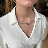 Срібне кольє Proba з фіанітами, вага виробу 39,27 г (2172048) 450 розмір, фото 6