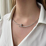 Срібне кольє Proba з фіанітами, вага виробу 39,27 г (2172048) 450 розмір, фото 7