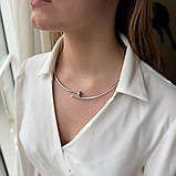 Срібне кольє Proba з фіанітами, вага виробу 39,27 г (2172048) 450 розмір, фото 8