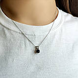 Срібне кольє Proba з натуральним сапфіром 1.036ct, вага виробу 2,23 г (2118473) 450480 розмір, фото 3