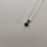 Срібне кольє Proba з натуральним сапфіром 1.036ct, вага виробу 2,23 г (2118473) 450480 розмір, фото 4