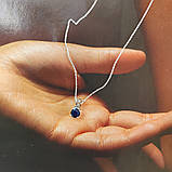 Срібне кольє Proba з натуральним сапфіром 1.036ct, вага виробу 2,23 г (2118473) 450480 розмір, фото 5