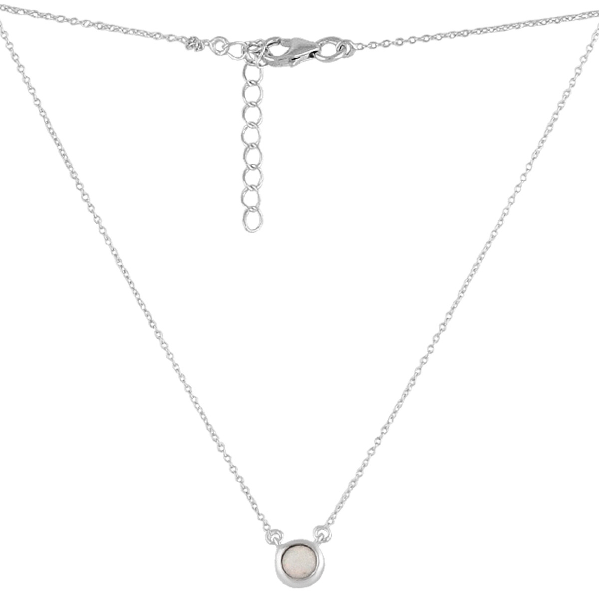 Срібне кольє Proba з опалом 0.219ct, вага виробу 2,08 г (2118480) 450500 розмір, фото 1