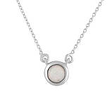 Срібне кольє Proba з опалом 0.219ct, вага виробу 2,08 г (2118480) 450500 розмір, фото 2