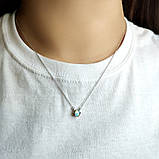 Срібне кольє Proba з опалом 0.219ct, вага виробу 2,08 г (2118480) 450500 розмір, фото 3