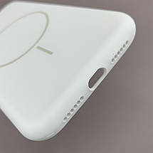 Чохол для iPhone 11 силіконовий кейс з мікрофіброю з MagSafe на айфон 11 білий w01r, фото 4
