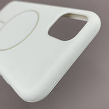 Чохол для iPhone 11 силіконовий кейс з мікрофіброю з MagSafe на айфон 11 білий w01r, фото 5